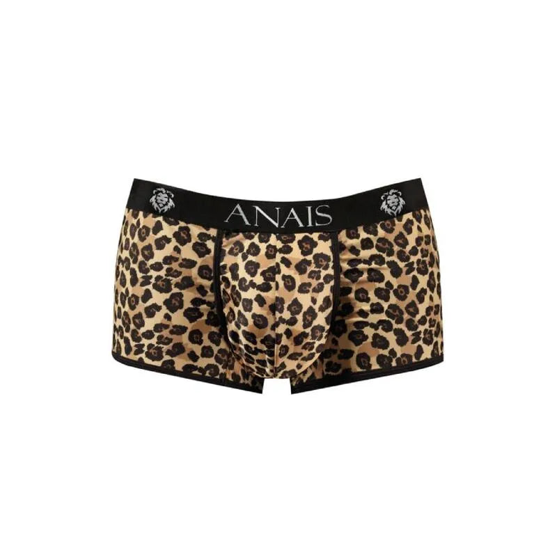 Boxer homme ANAIS MEN MERCURY imprimé animal léopard, taille élastique noire, microfibre douce, confort et style.