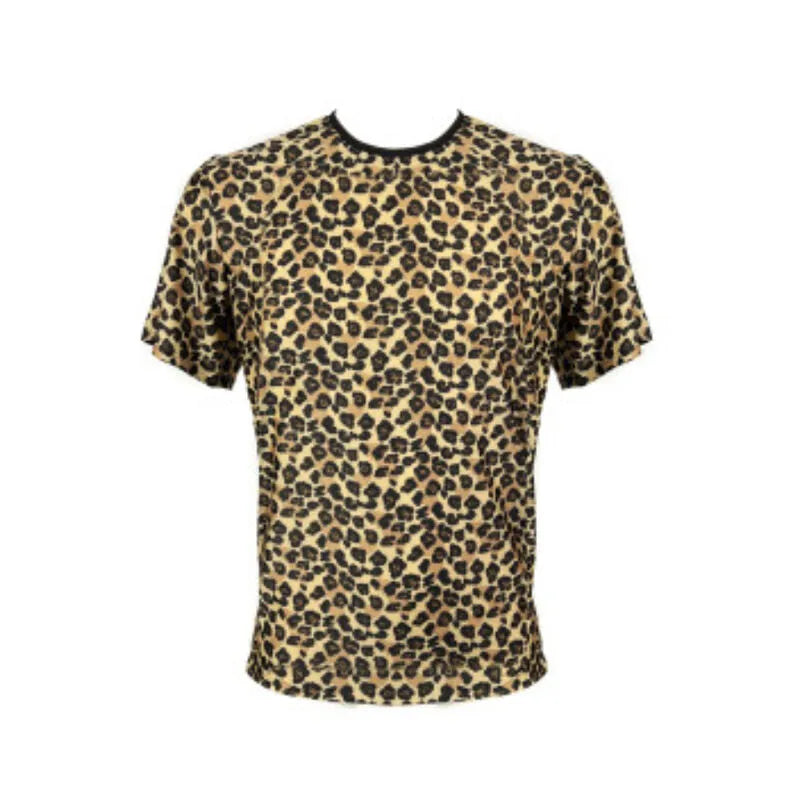 T-shirt homme ANAIS MEN MERCURY, imprimé animal léopard, microfibre douce, coupe ajustée, bande élastique à la taille.