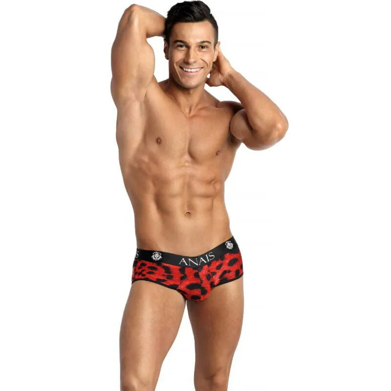 bikini microfibre rouge imprimé animal sexy ouvert masculin séduction européen fabrication qualité extensible élasthanne polyamide doux confortable moulant audacieux provocant