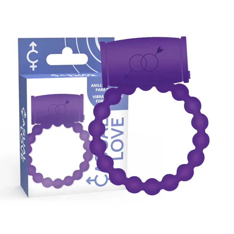 anneau pénien vibrant silicone violet retard éjaculation stimulation clitoris prolongation érection confortable flexible doux tactile étanche rechargeable discret facile utilisation