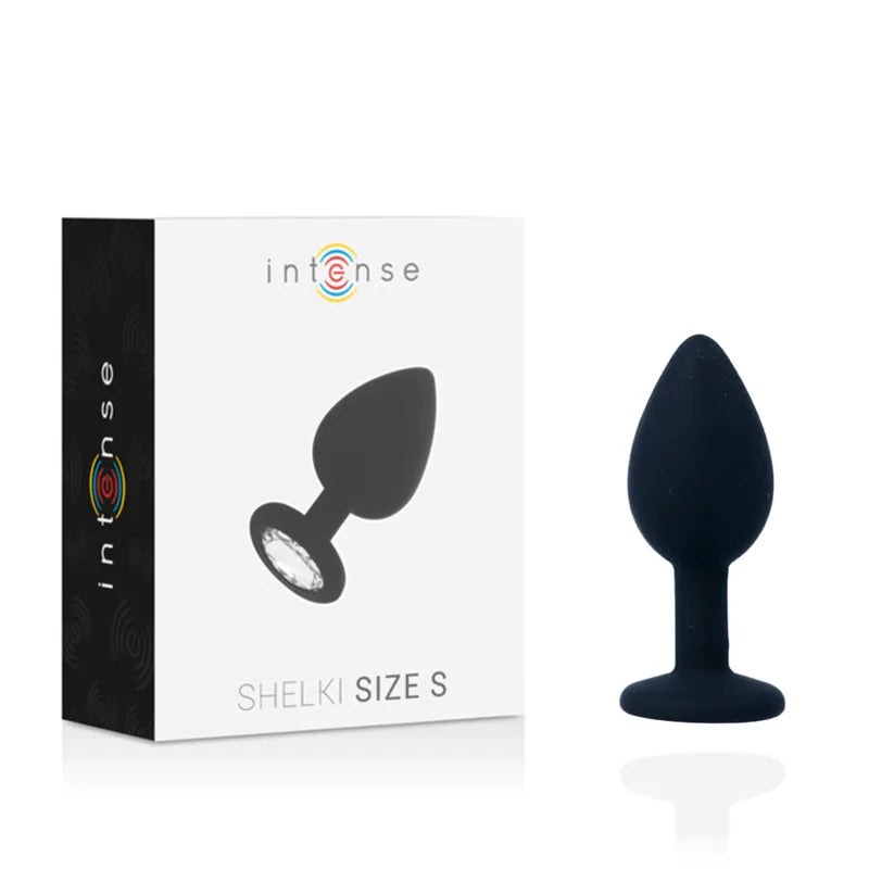 Plug anal élégant silicone médical pointe conique Cristal diamant Noir intimité discrétion