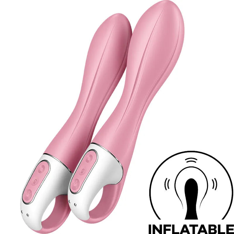 Satisfyer Vibrateur Pompe à Air 2 Rose - Stimulation Intime personnalisée avec corps gonflable, silicone médical, confort maximal pour femmes et couples