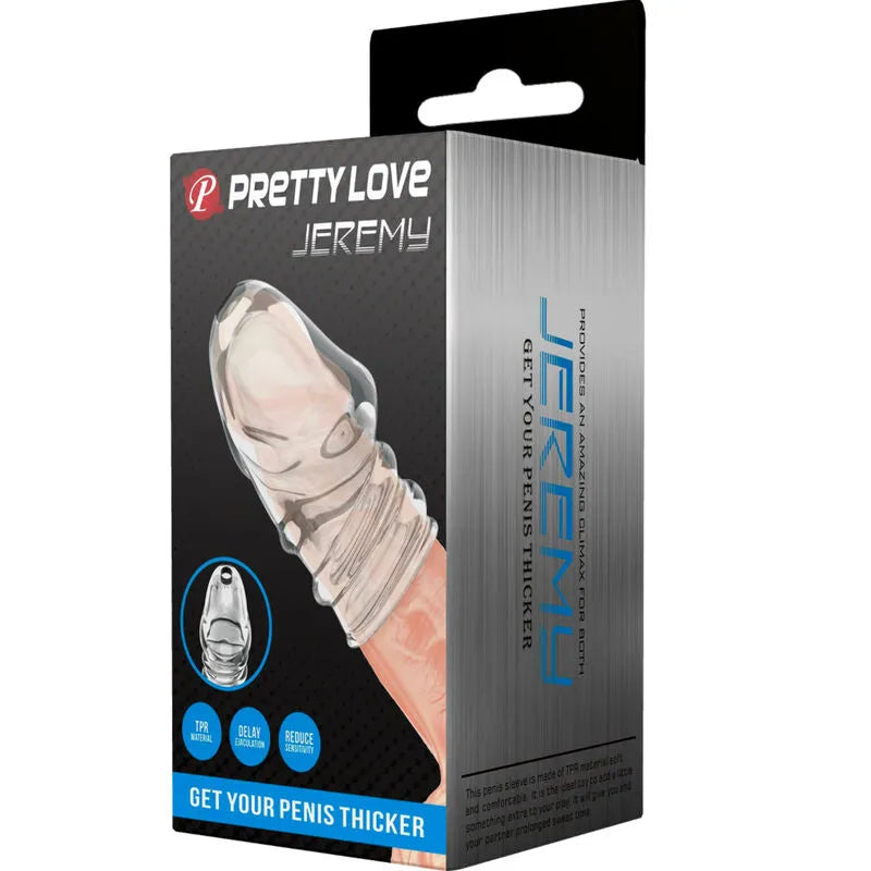 Renforcement pénis manchon TPR soyeux retardateur éjaculation transparent
