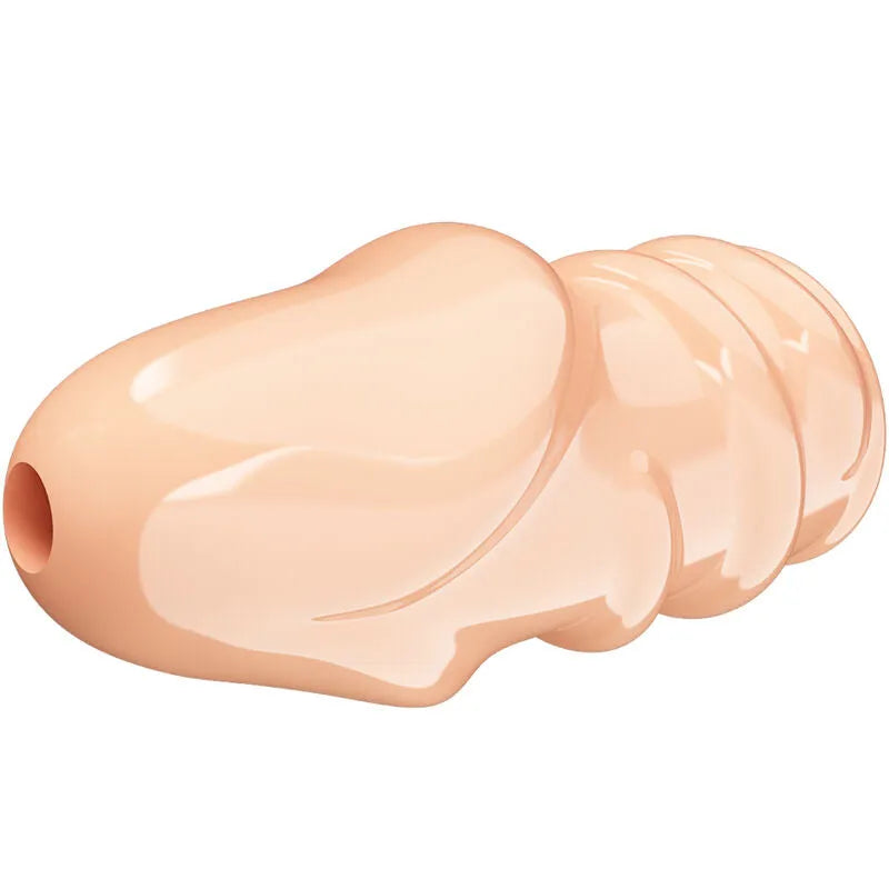 manchon pénien thermoplastique extensible soyeux étanche retard éjaculation contrôle stimulation sensibilité puissance naturelle endurance confortable adaptable taille unique couleur chair