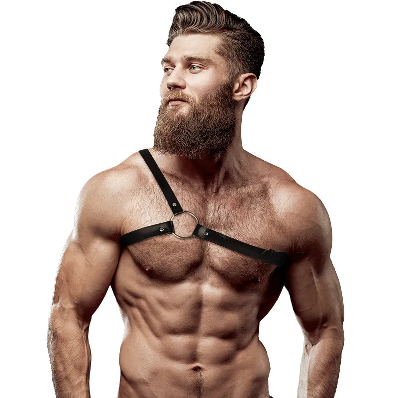 harnais poitrine avant cuir végétalien homme taille unique réglable danse sexy Séville bretelles multiples ajustable confort durable artisanal