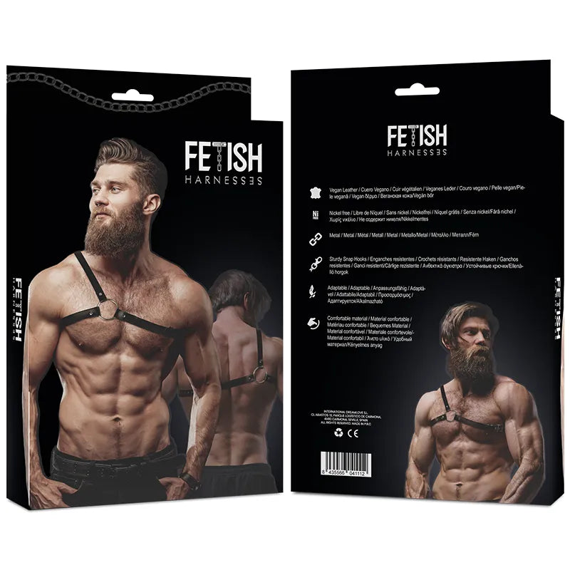 harnais poitrine avant cuir végétalien homme taille unique réglable danse sexy Séville bretelles multiples ajustable confort durable artisanal