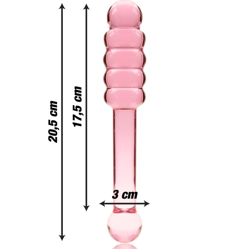 Plug anal en verre borosilicate design épuré sextoy haut de gamme pour adultes Ibiza Nebula Series