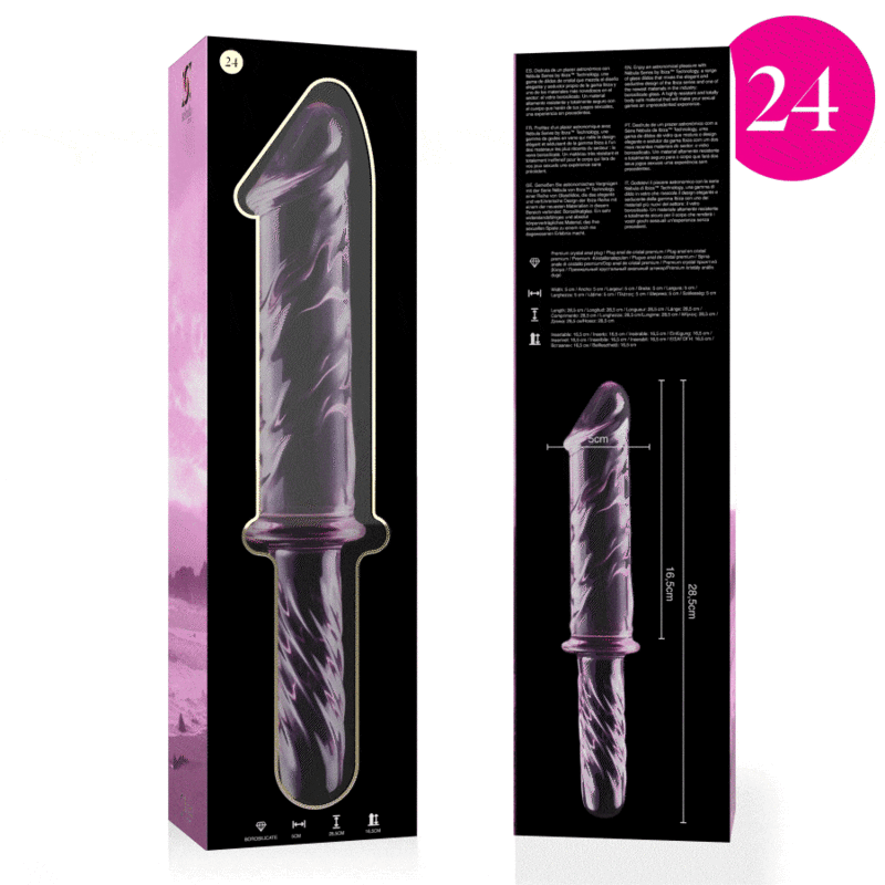 Plug anal en verre borosilicate design spiralé pour une stimulation intense sécurité intimité sextoy élégant pour adultes