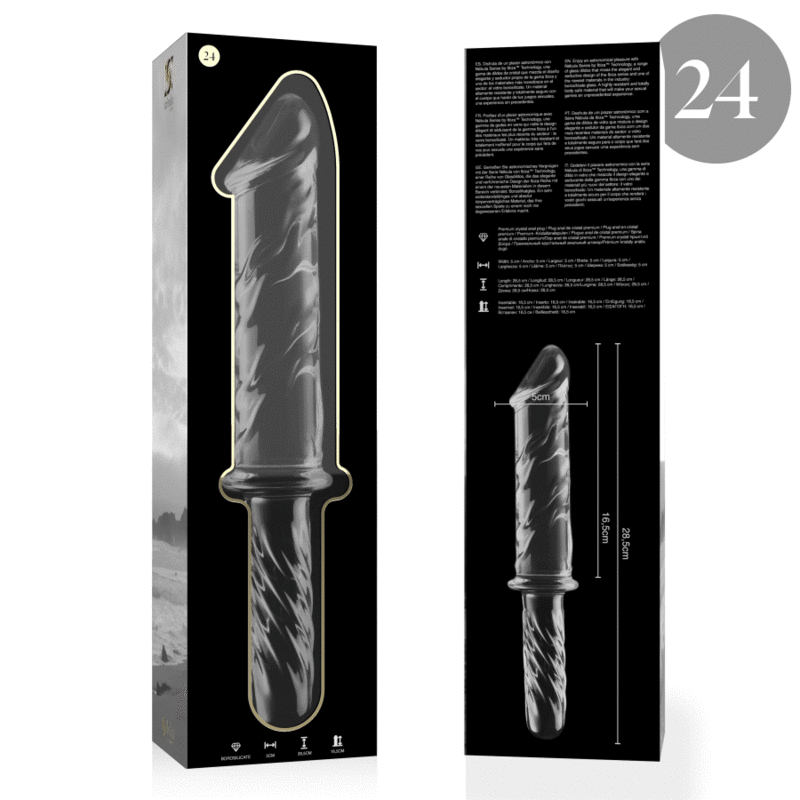 Plug anal en verre borosilicate hypoallergénique design luxe sécurité Nebula Series