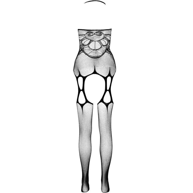 Passion Bodystocking Eco Collection Blanc Lingerie Écologique Nylon Recyclé Taille Unique