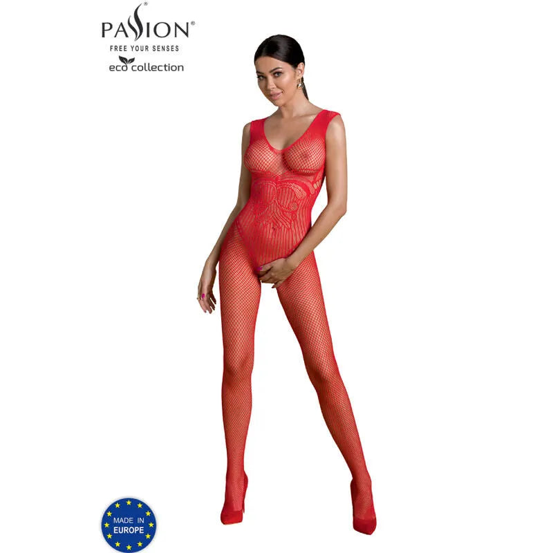 Body sexy écologique nylon régénéré taille unique Europe rouge