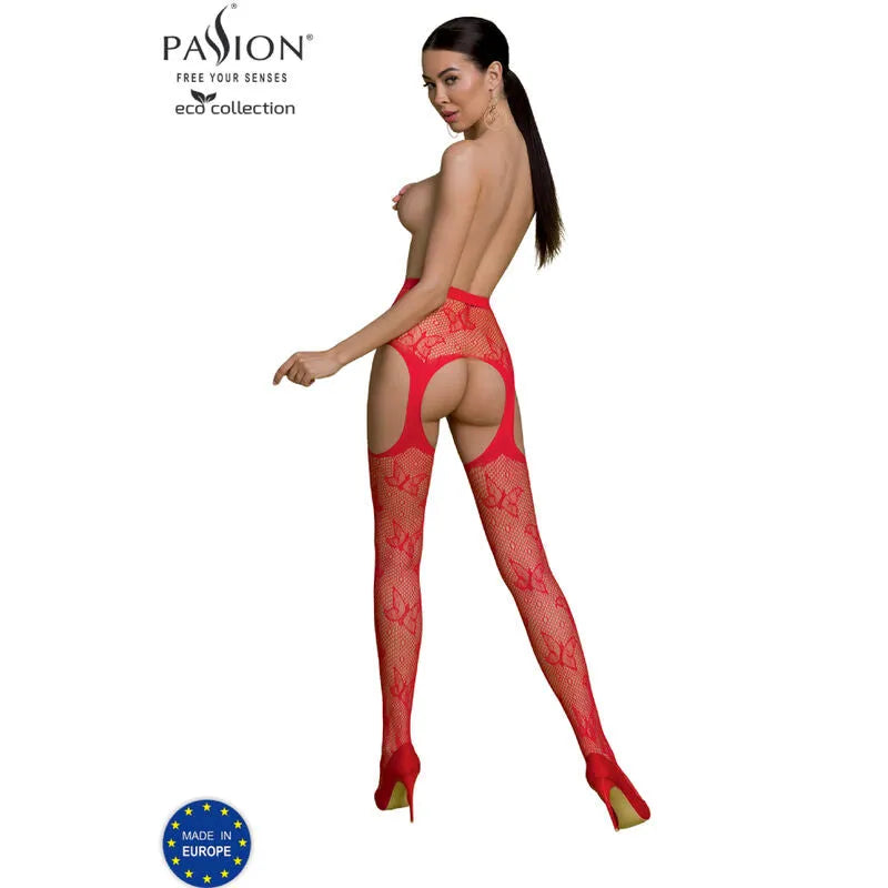 Body rouge sexy en nylon régénéré ECONYL, taille unique, élasthanne ROICA V550, écologique et sculptant.