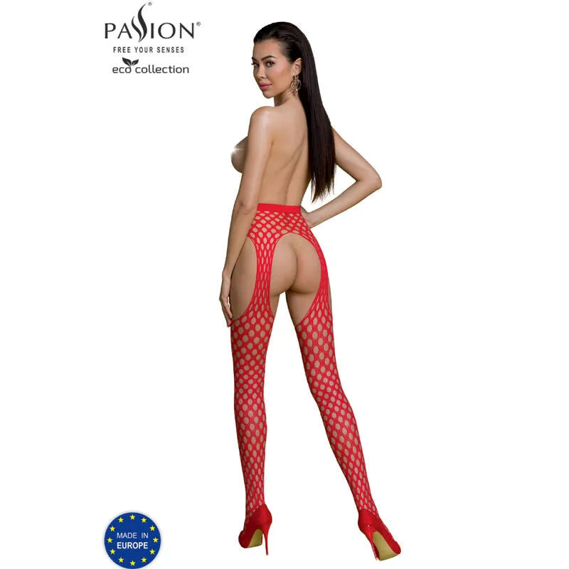 Body rouge écoresponsable en nylon recyclé, taille unique, doux, extensible, respirant, certifié GRS, confort durable.