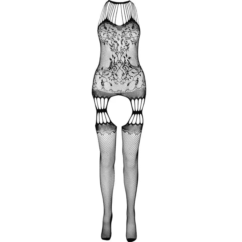 PASSION bodystocking noir dentelle sexy résille taille unique élastique Europe