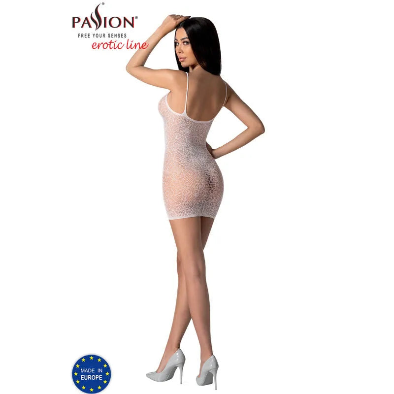 PASSION bodystocking sexy dentelle résille élastique taille unique noir rouge blanc