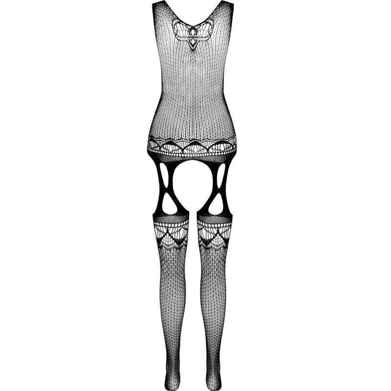 Bodystocking résille dentelle noir rouge blanc, design sculptant, matière élastique, motif élégant, taille unique.