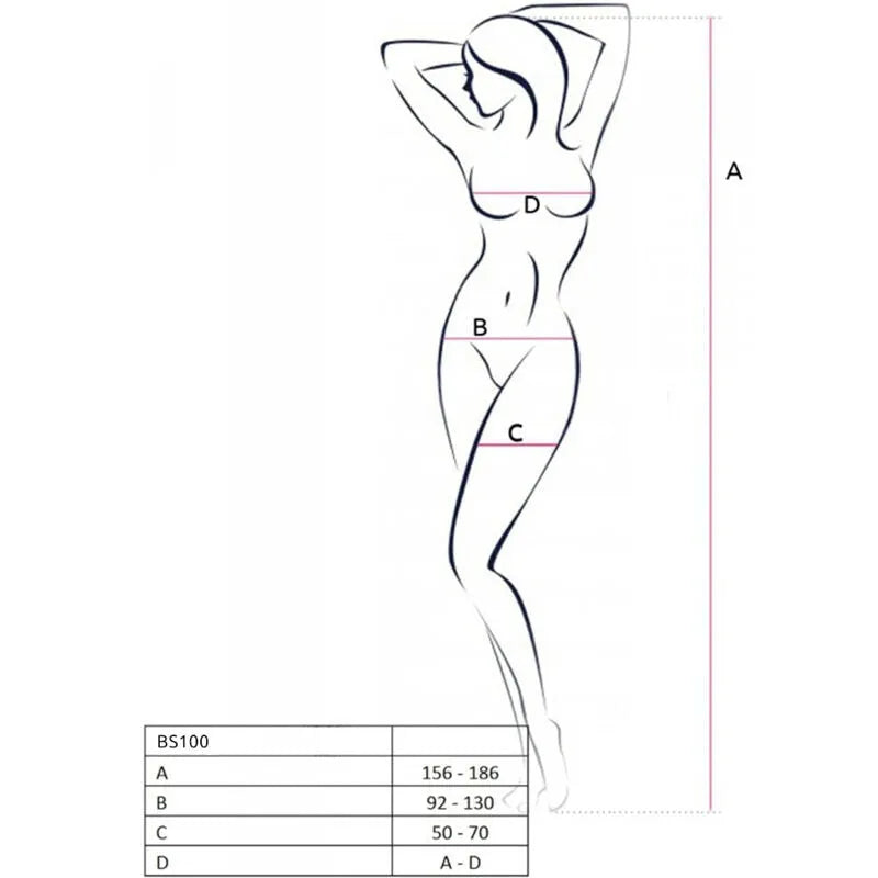 PASSION Bodystocking résille sexy dentelle noire rouge blanc taille unique