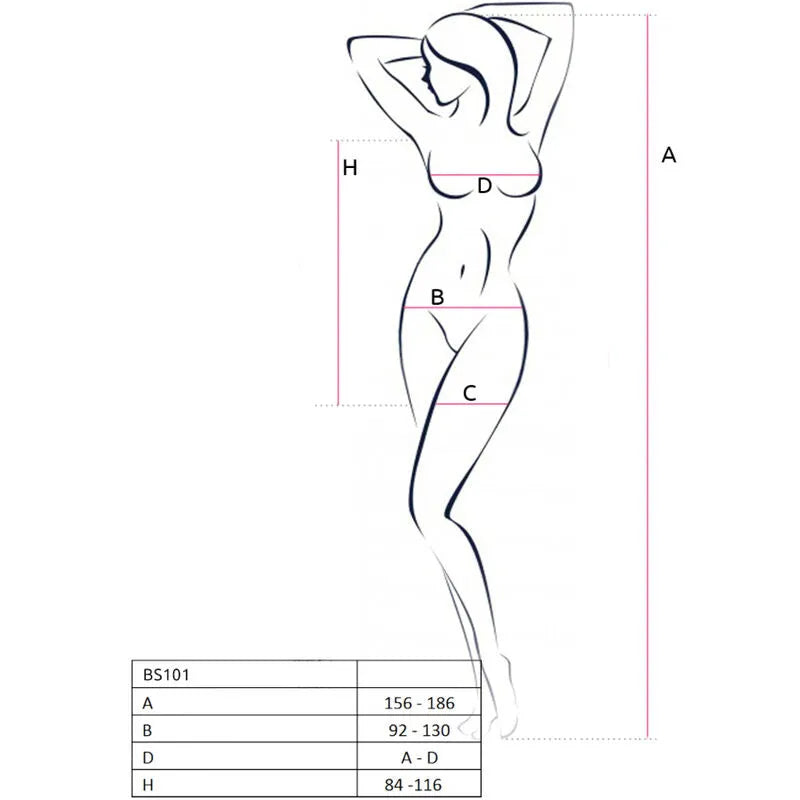 PASSION BS101 bodystocking sexy résille dentelle noir rouge blanc taille unique