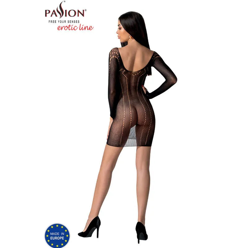 PASSION BS101 bodystocking sexy résille dentelle noir rouge blanc taille unique
