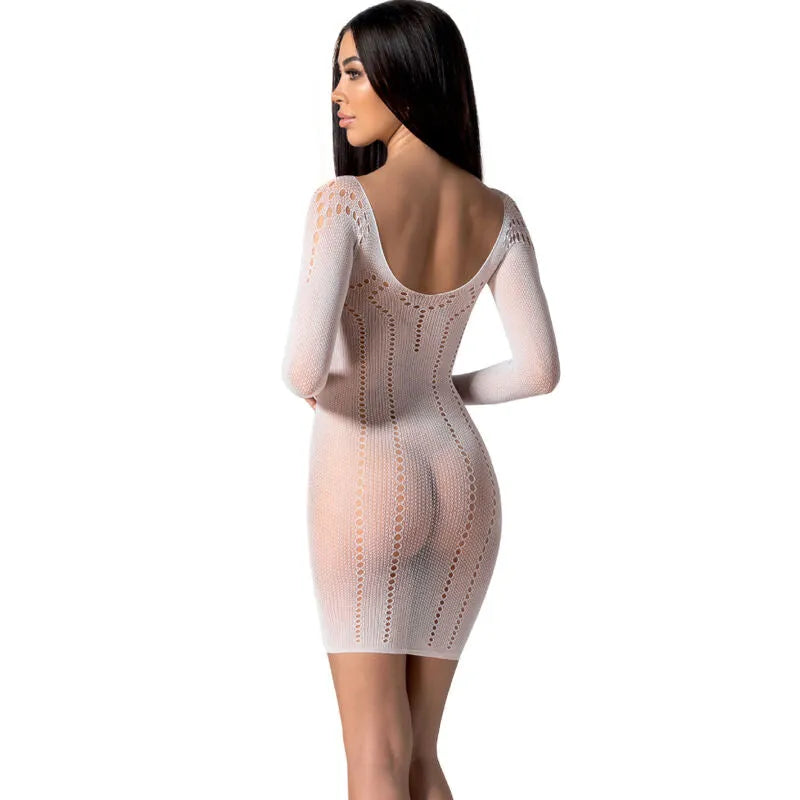 PASSION bodystocking résille dentelle sexy taille unique noir rouge blanc