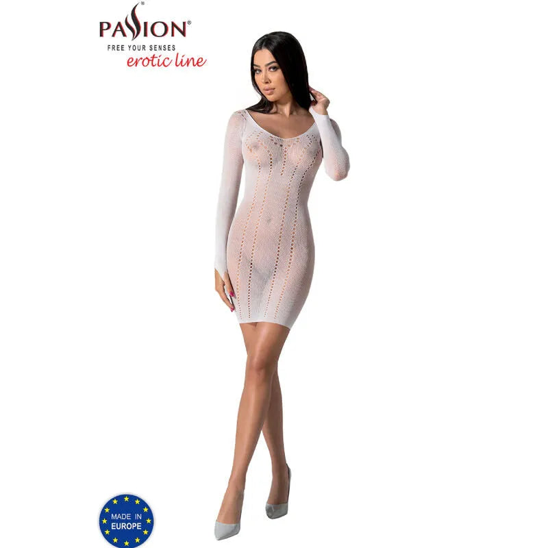 PASSION bodystocking résille dentelle sexy taille unique noir rouge blanc