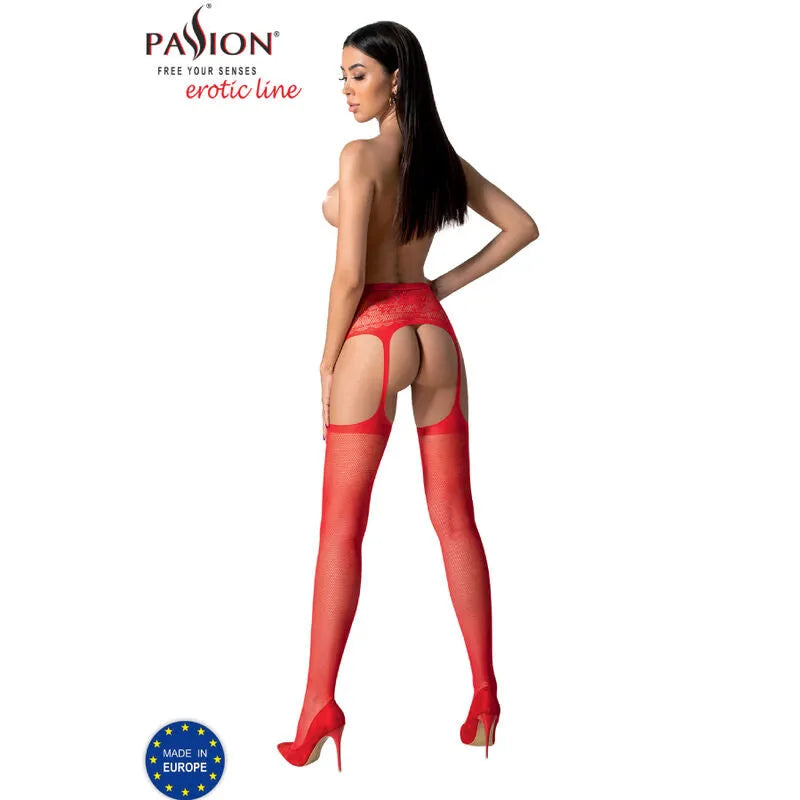 Bas rouges élégants avec motifs sophistiqués, taille unique, confortables et résistants, portés par une femme moderne.