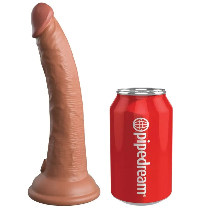 gode réaliste silicone double densité ventouse puissante longueur insérable dixseptvirgulehuitcentimetres caramel hautdegamme compatible harnais mainslibres durable ergonomique texturé