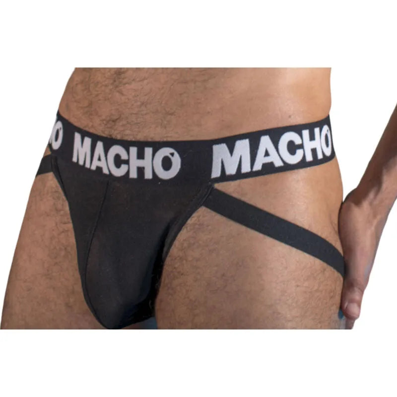 suspensoir noir translucide élastique maintien anatomique confort doux séduction élégant silhouette masculin ajustable respirant sculptant léger