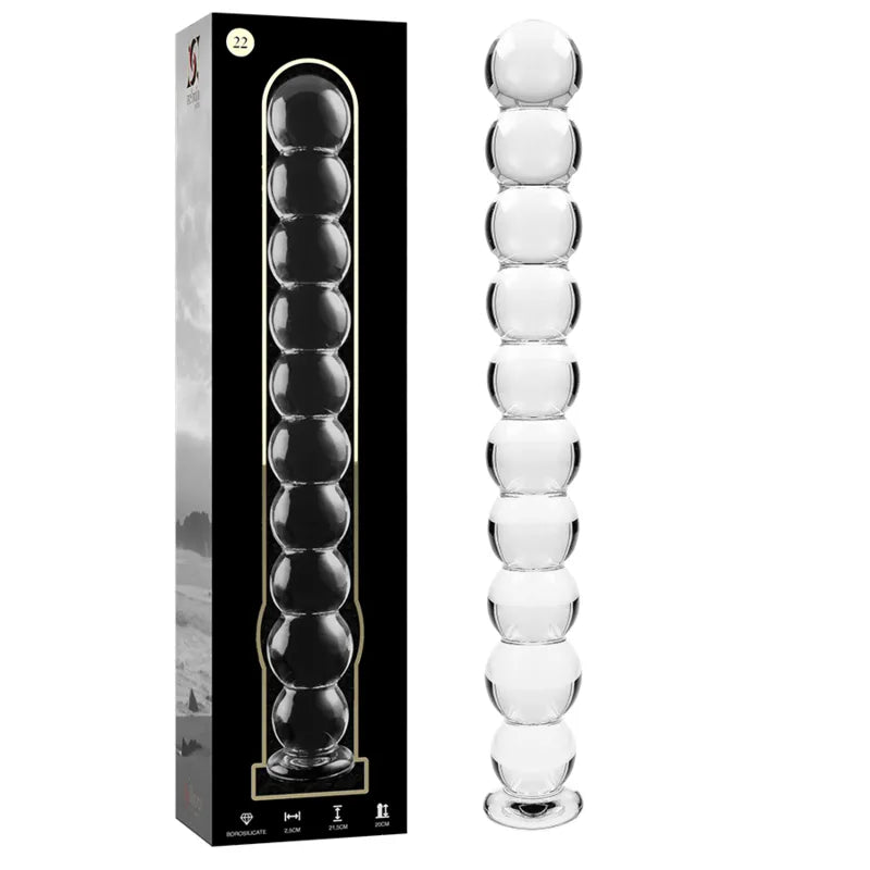 Nebula Series by Ibiza - Plug anal en verre borosilicate clair - Design élégant pour expérience anale exceptionnelle - 21.5 cm x 2.5 cm