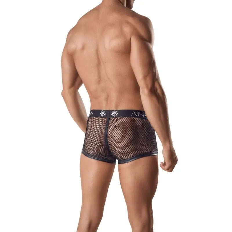 Boxer court sport noir ANAIS 2XL, maille respirante, coupe ajustée, élastique, design élégant pour homme.
