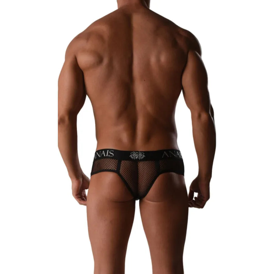 String homme noir en maille, ajustement parfait, logo Anais visible, design séduisant et confortable.
