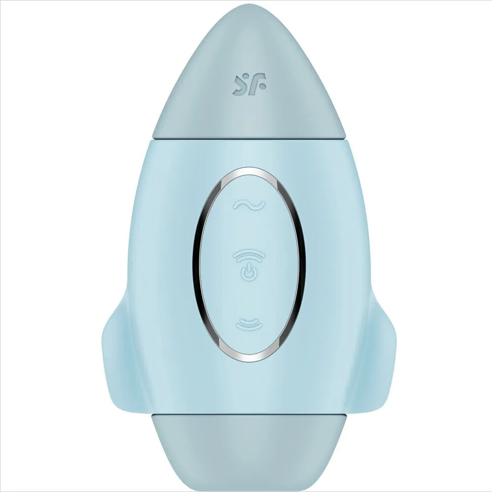 Satisfyer Mission Control bleu petit vibromasseur double impulsion stimulation clitoridienne plaisir personnel silicone médical grade bien-être intime orgasmes intenses