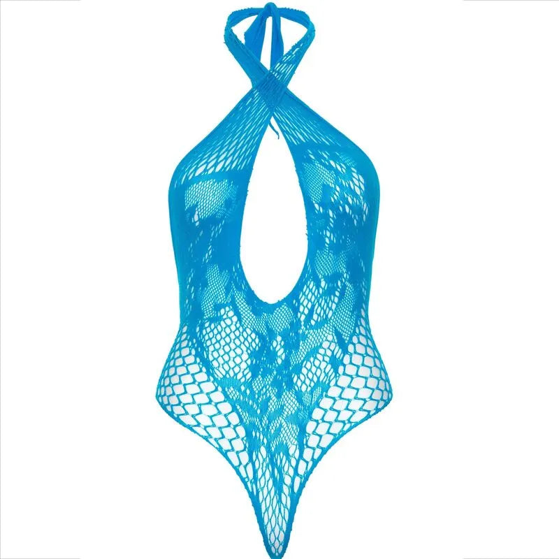 teddy lingerie croisé dos nu dentelle résille audacieuse Leg Avenue