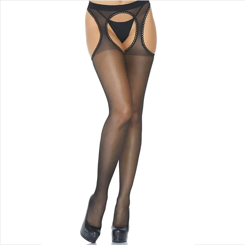 bas jarretelles transparents noir féminité élégance sophistiqués extensibles confortables maintien intégré durables nylon élasthanne glamour sensualité