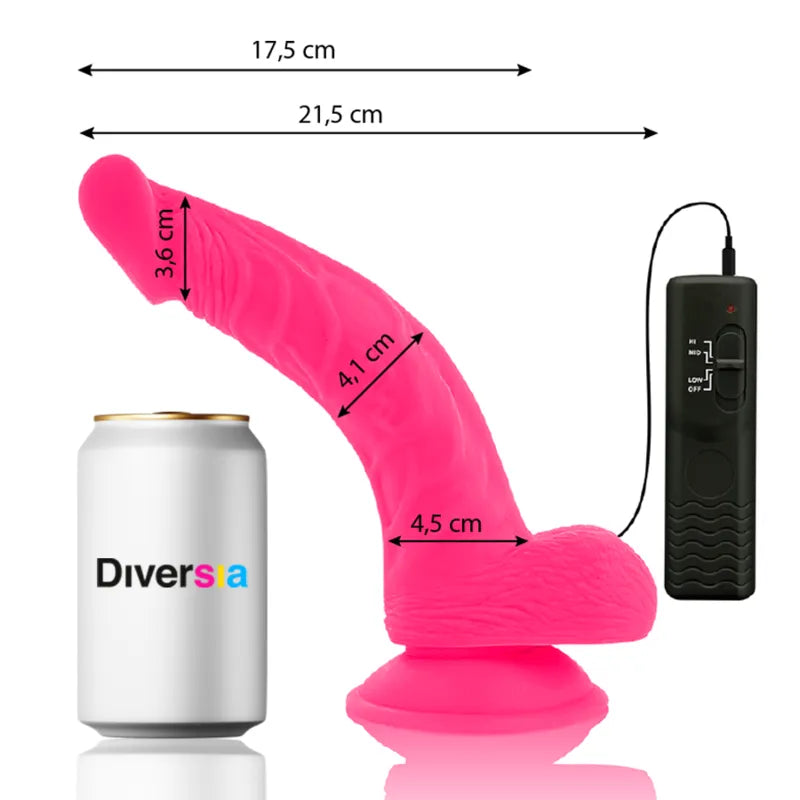 Vibromasseur télécommandé flexible rose 21,5 cm ventouse harnais TPE sans phalates