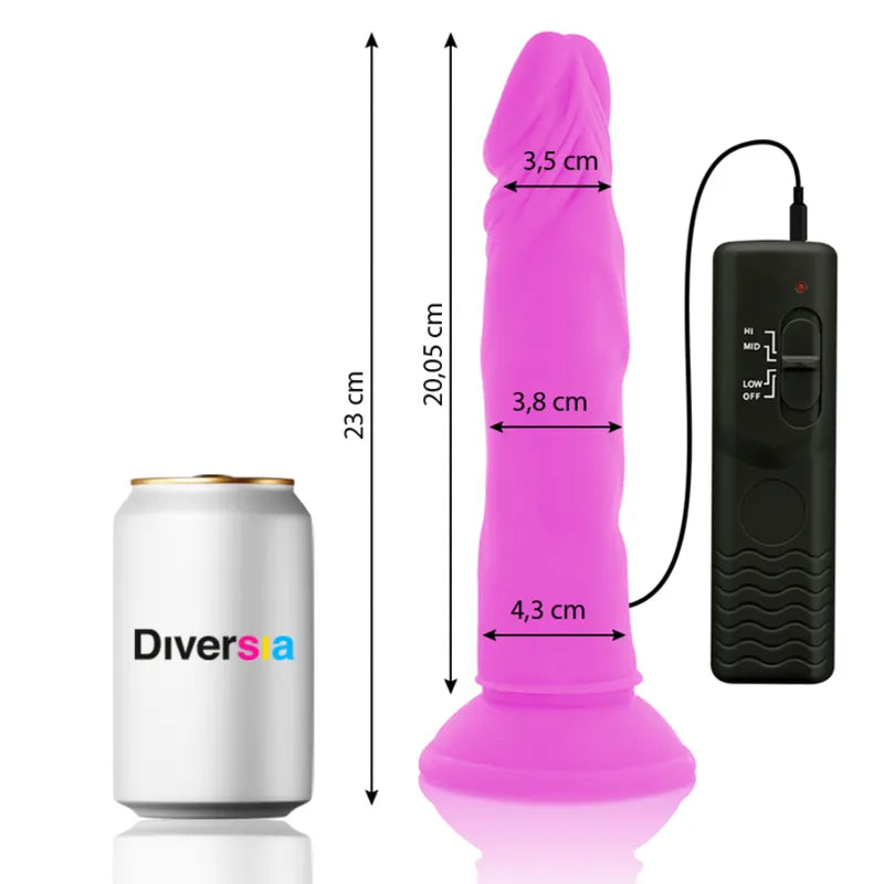 Vibromasseur Télécommandé Flexible Violet TPE 23 cm Compatible Harnais Usage Anal