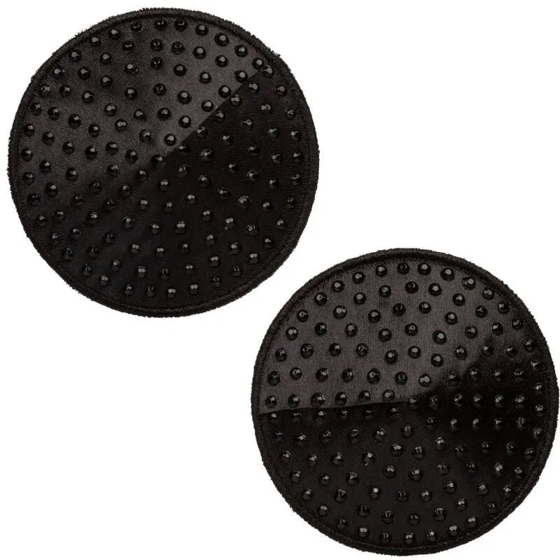 Protège-tétons ronds réutilisables Radiance avec pierres scintillantes, adhésif longue durée, idéal pour festivals et tenu...