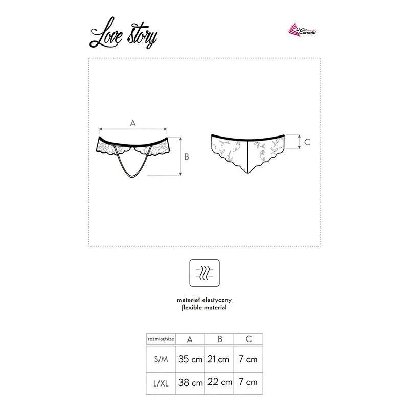 Culotte dentelle noire crochless Livco Corsetti, élégante, sensuelle, légère, transparente, raffinée, pour occasions spéci...
