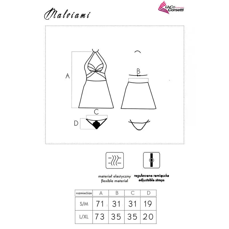 Ensemble lingerie noire en dentelle, coupe ajustée, bretelles délicates, string fantaisie, tailles variées, Livco Corsetti.