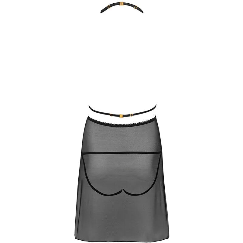 Ensemble lingerie noir dentelle sensuelle, coupe ajustée, bretelles délicates, string fantaisie, confort et élégance.