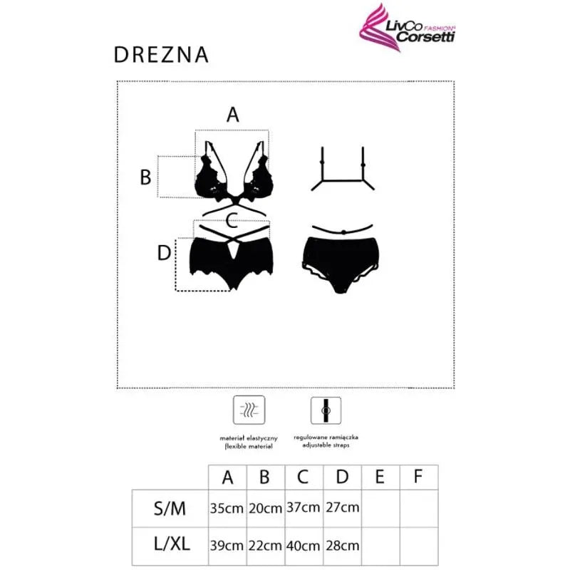 soutiengorge dentelle noire culotte taillebasse attaches dorées bretelles décoratives bonnets triangulaires élégante sensuelle confortable flexible raffinée