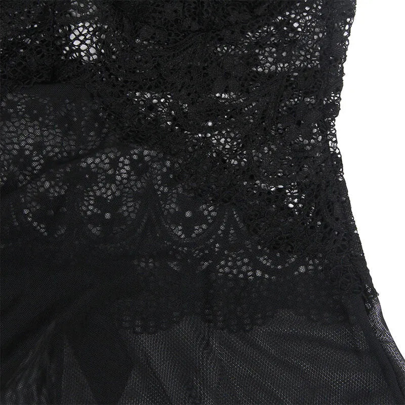 lingerie nuisette sexy noire dentelle tulle femme élégante grande taille silhouette sublimée raffinement glamour léger florale confort extensible soutien poitrine