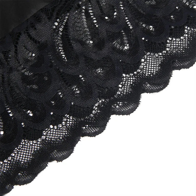 Babydoll en dentelle noire Subblime, motif floral délicat, design élégant pour confort et séduction irrésistible.