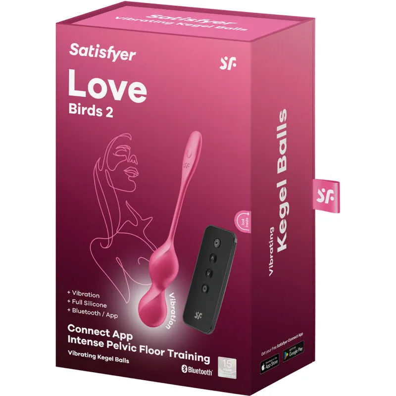 Satisfyer Love Birds 2 Billes Vibrantes de Kegel Application Contrôle App Mobile Intensité Vibraisons Puissantes Électronique Sexe Érotisme