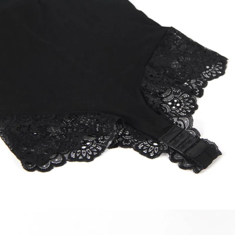 lingerie subblime teddy dentelle florale noir sexy confortable bretelles réglables moulant transparent extensible élasthanne polyester maintien séduisant