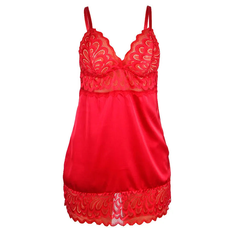 nuisette florale dentelle rouge Subblime élégante sexy confortable ajustable délicate décolleté plongeant coupe flatteuse extensible douce polyester élasthanne