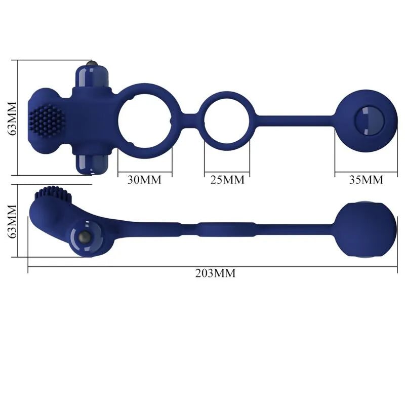 vibrant manchon pénien silicone bleu stimulation clitoridienne étanche 10 vibrations
