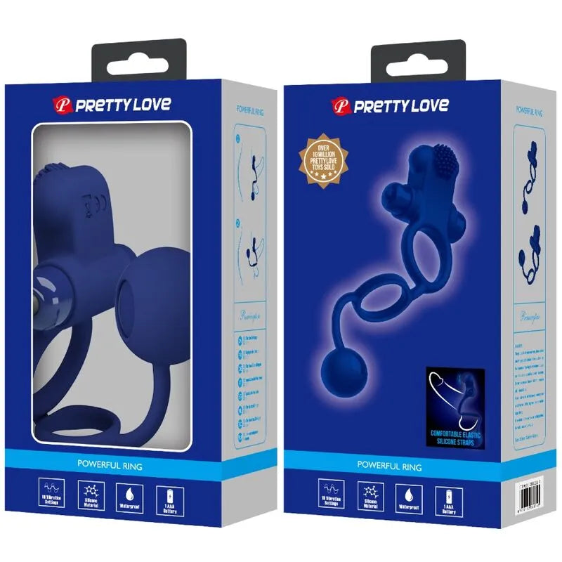 vibrant manchon pénien silicone bleu stimulation clitoridienne étanche 10 vibrations