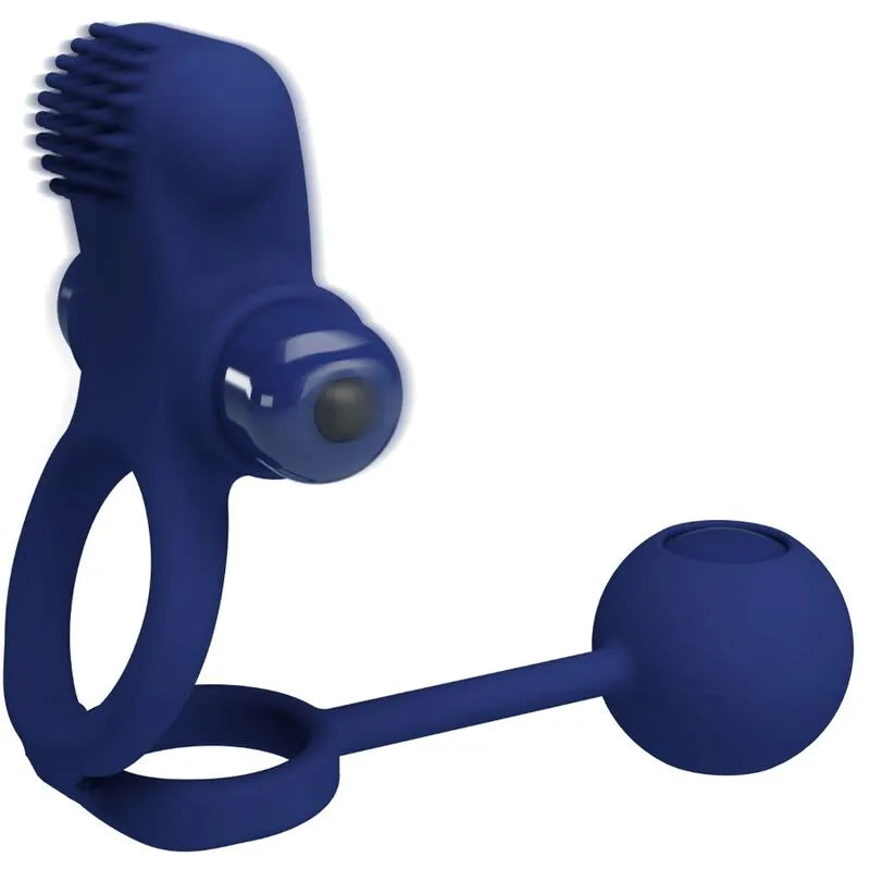 vibrant manchon pénien silicone bleu stimulation clitoridienne étanche 10 vibrations