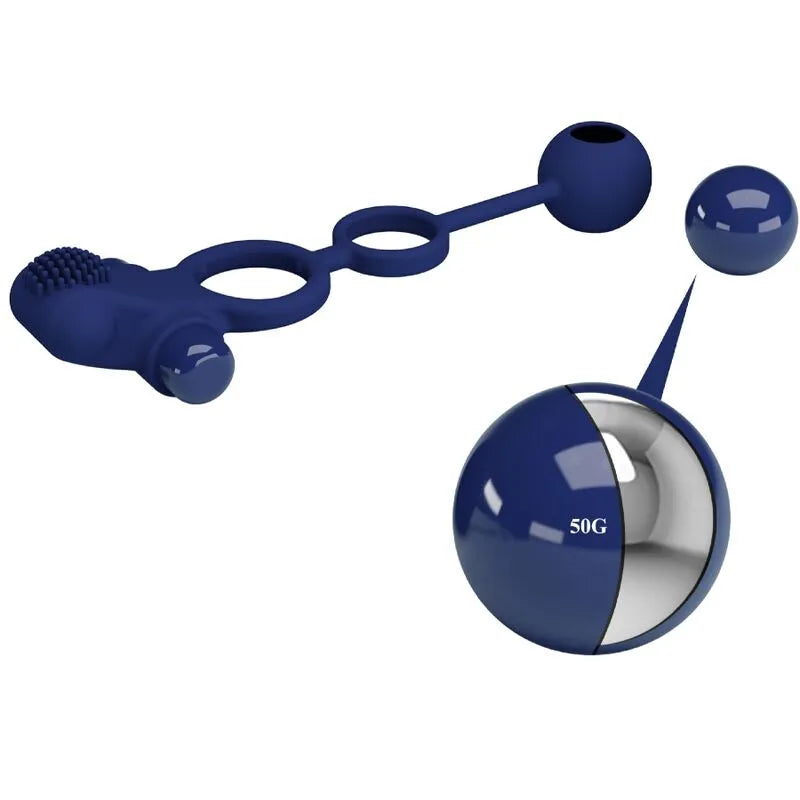 vibrant manchon pénien silicone bleu stimulation clitoridienne étanche 10 vibrations